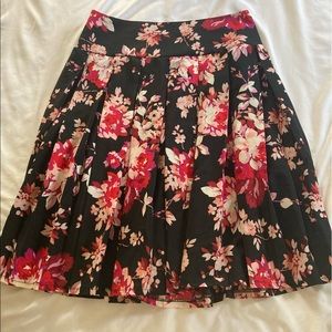 Easy beautiful pink floral fit and flare skirt